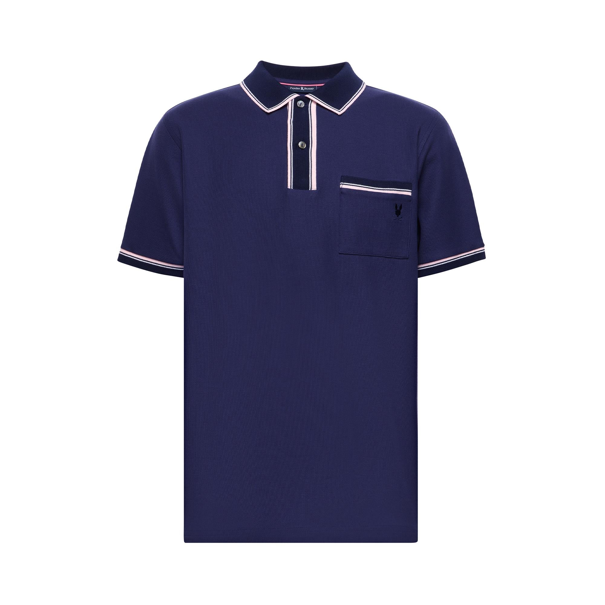 Psycho Bunny Bradford Pique Polo Shirt Evening Blue